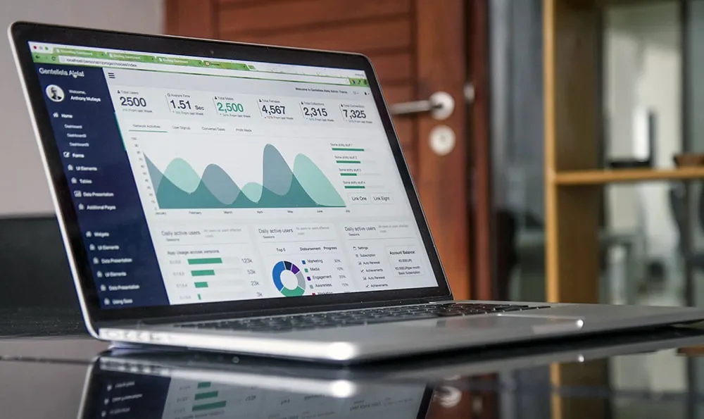 Website data dashboard