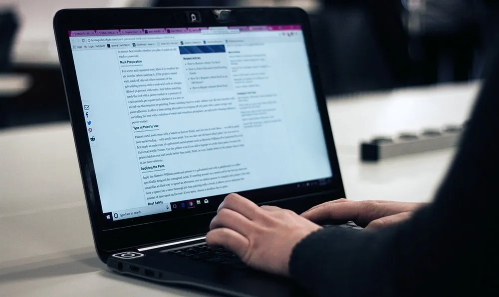 Writing website content